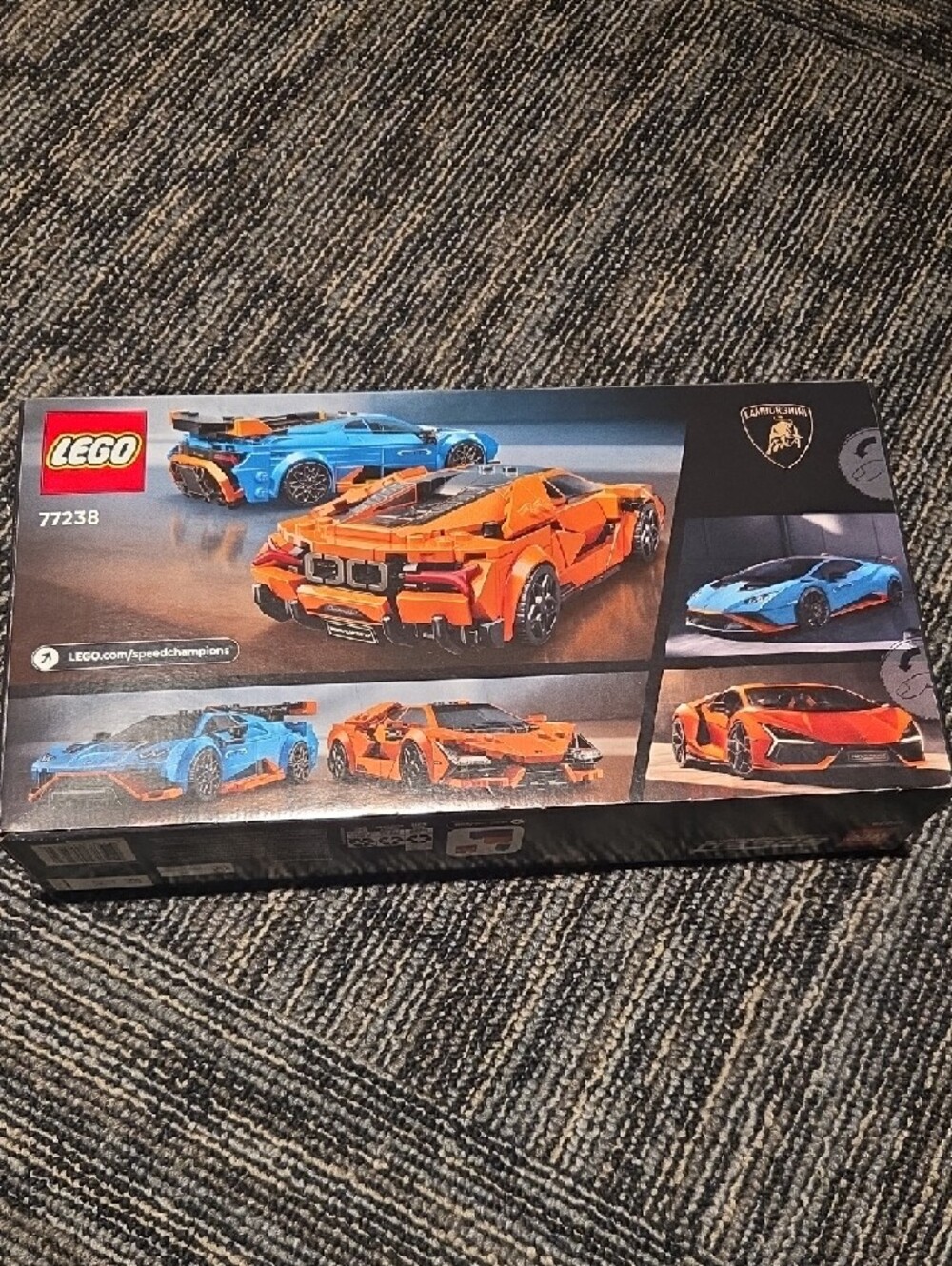 Lego Speed Champions Blue & Orange Lamborghini Twin Race Cars - Picture 2 of 2